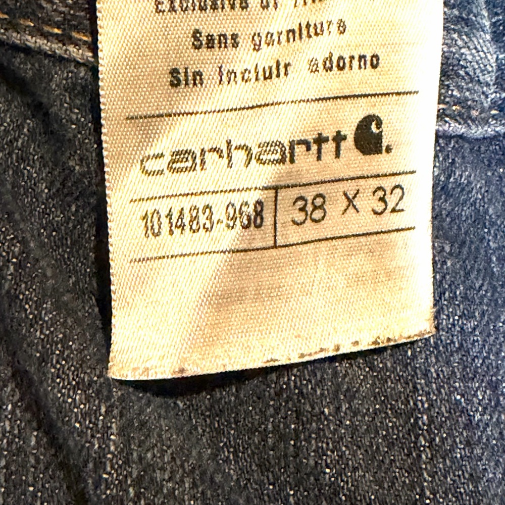 Carhartt Dark Blue Denim Jeans 38x32 - Picture 8 of 8